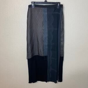 Rozae Nichols Black Mesh Midi Skirt Size Medium Whimsygoth Dark Fairy